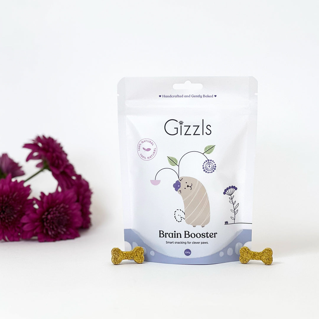 Gizzls Peanut Butter & Blueberry Dog Treats (100g)