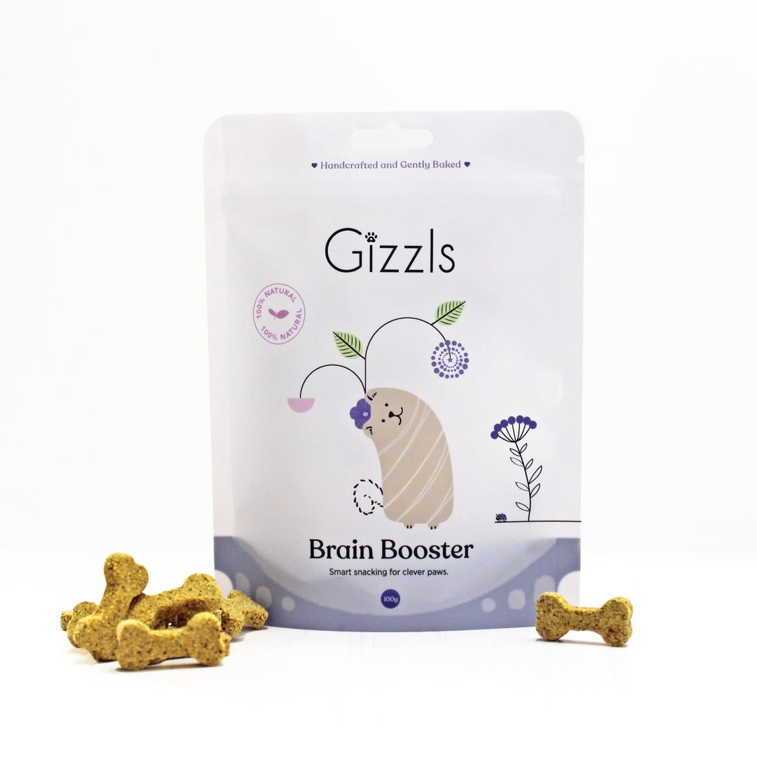 Gizzls Peanut Butter & Blueberry Dog Treats (100g)