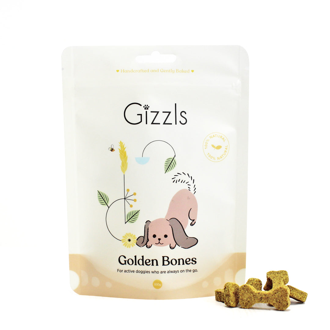 Gizzls Peanut Butter & Turmeric Dog Treats (100g)