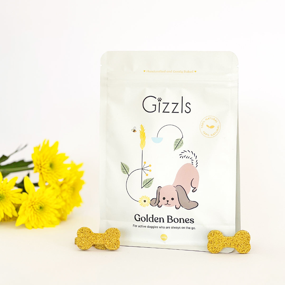 Gizzls Peanut Butter & Turmeric Dog Treats (200g)