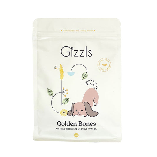 Gizzls Peanut Butter & Turmeric Dog Treats (200g)