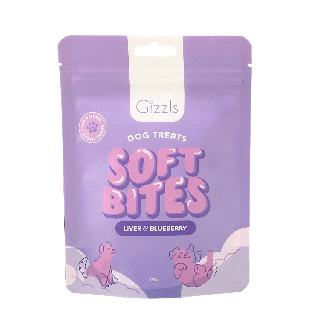 Gizzls Liver & Blueberry Soft Dog Treats (150g)