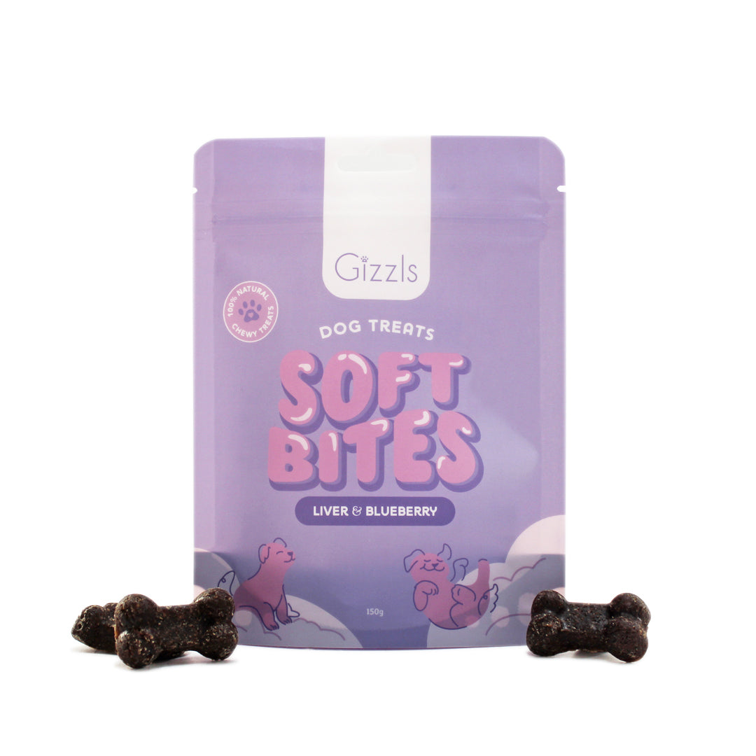 Gizzls Liver & Blueberry Soft Dog Treats (150g)