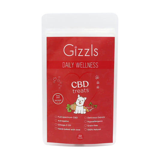 Gizzls Ostrich CBD Dog Treats (med/large dogs)