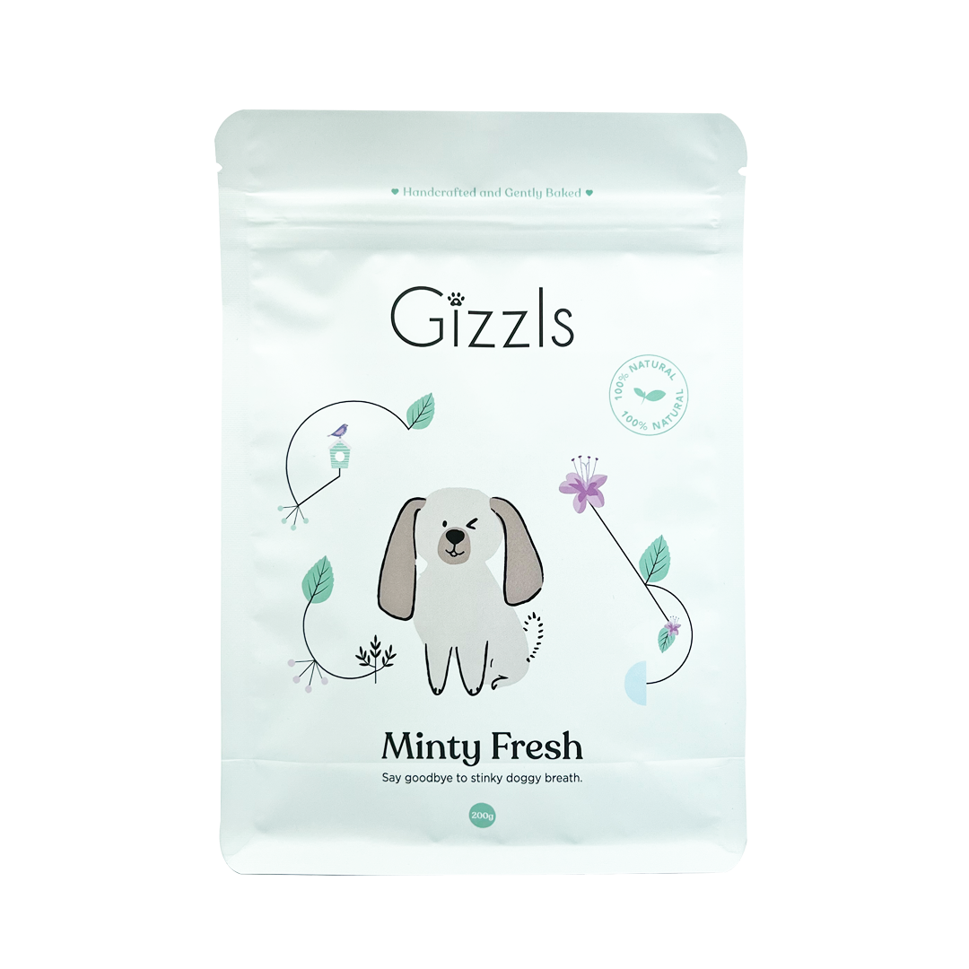 Gizzls Peanut Butter & Mint Dog Treats (200g)