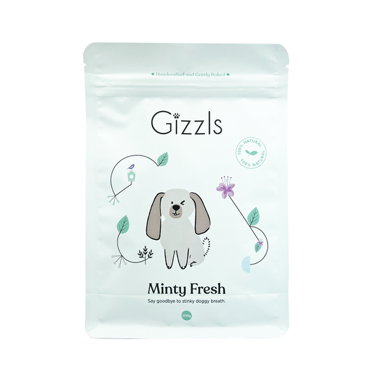 Gizzls Peanut Butter & Mint Dog Treats (200g)