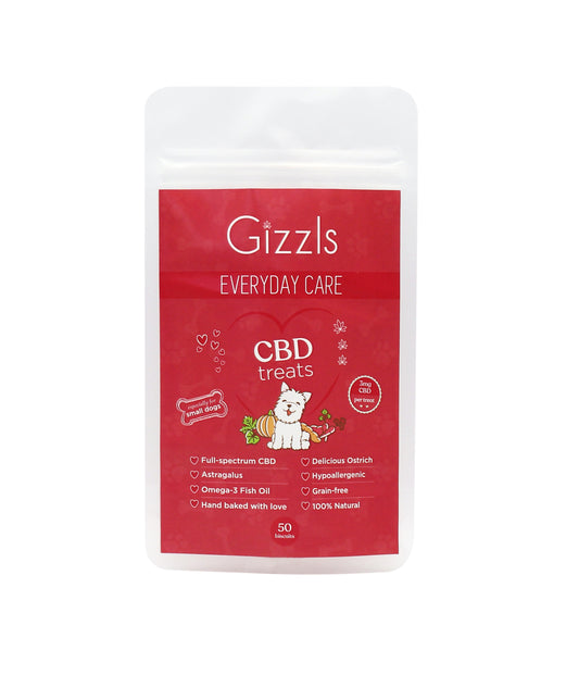 Gizzls Ostrich CBD Dog Treats (for small dogs)