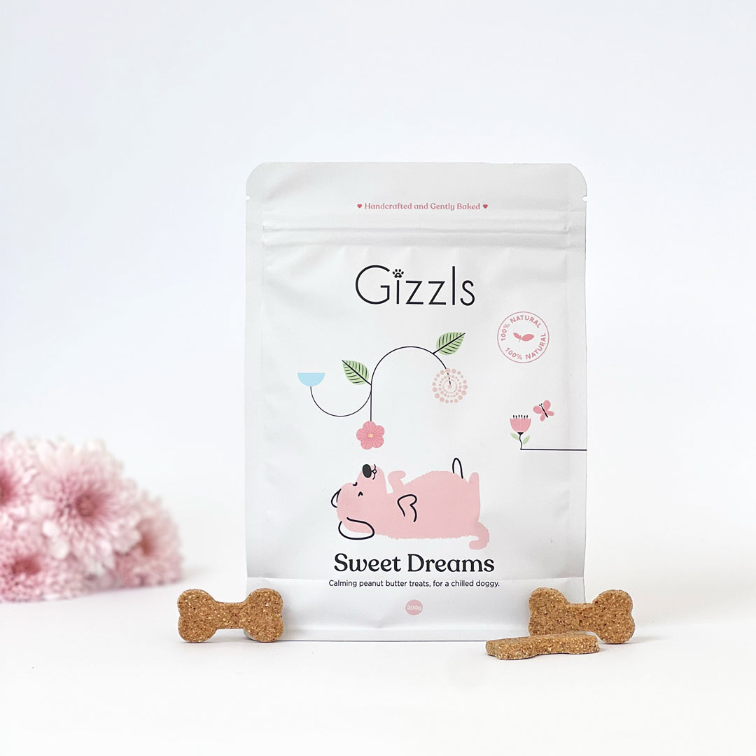 Gizzls Peanut Butter & Chamomile Dog Treats (200g)