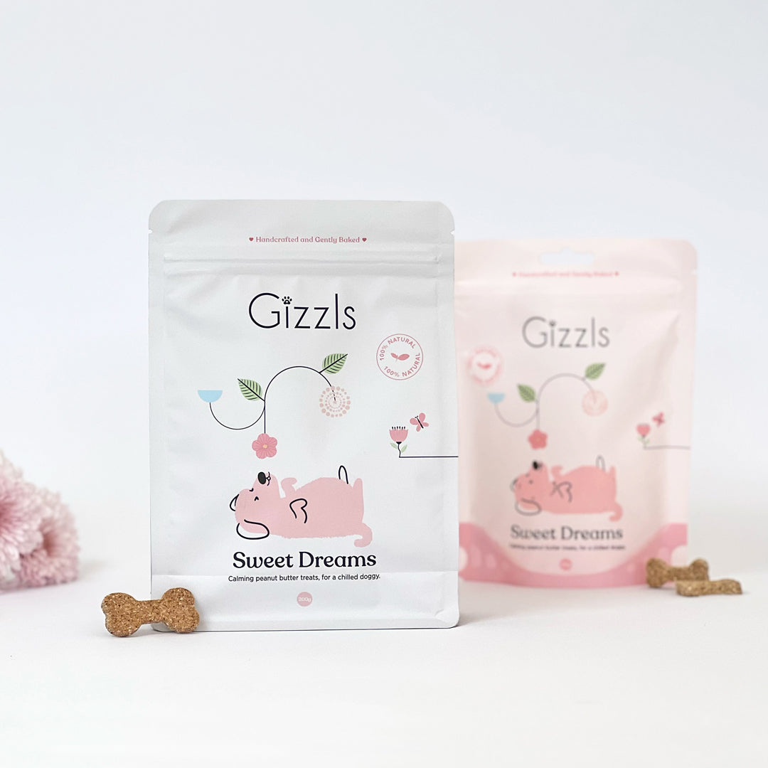 Gizzls Peanut Butter & Chamomile Dog Treats (200g)